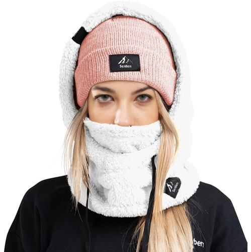 PetginHome – Balaclava Molleton résistant au vent Masque de ski Masque masque de cou Chauffe-cou Écharpe Casque isotherme respirable