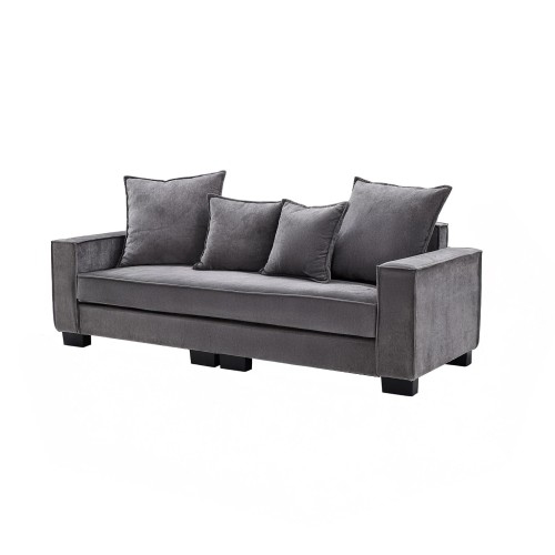 Sofa moderne de 82&nbsp;po, canapé modulaire à 2 places avec accoudoirs très larges et 4 coussins décoratifs pour la maison, le salon