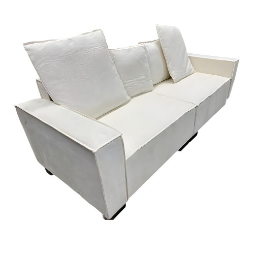 Sofa moderne de 82 po, canapé modulaire à 2 places avec accoudoirs très larges et 4 coussins décoratifs pour la maison, le salon