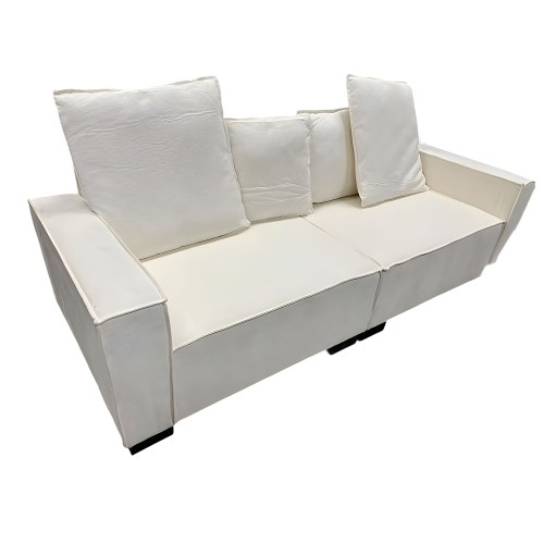 Sofa moderne de 82 po, canapé modulaire à 2 places avec accoudoirs très larges et 4 coussins décoratifs pour la maison, le salon