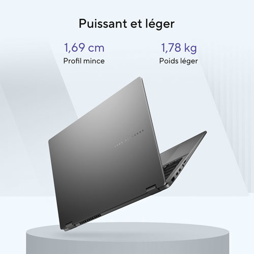 Copilot+ PC 2-en-1 à écran tactile de 16 po Vivobook 16 Flip d'ASUS - Gris mat