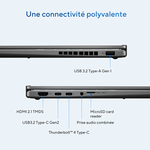 Copilot+ PC 2-en-1 à écran tactile de 16 po Vivobook 16 Flip d'ASUS - Gris mat