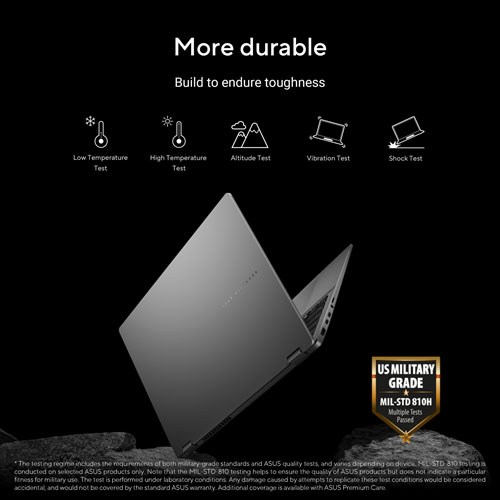 Copilot+ PC 2-en-1 à écran tactile de 16 po Vivobook 16 Flip d'ASUS - Gris mat