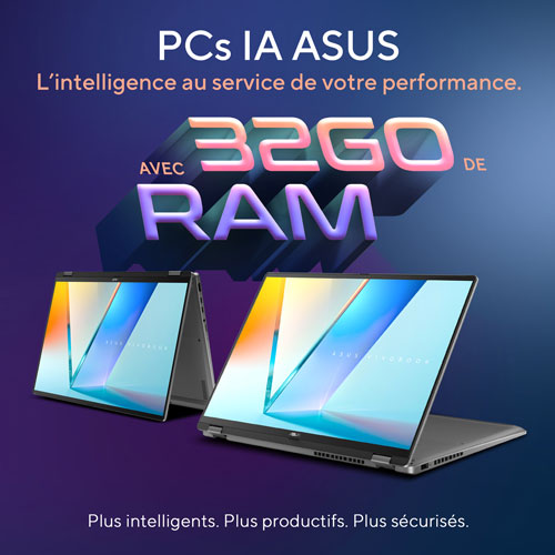 Copilot+ PC 2-en-1 à écran tactile de 16 po Vivobook 16 Flip d'ASUS - Gris mat