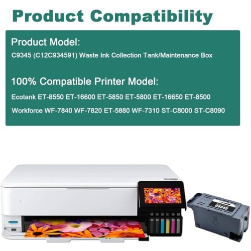 Boîte de maintenance C9345 C12C934591 Collecteur de déchets pour imprimante ET-5880 ET-5850 ET-5800 ET-16600 ET-16650 Workforce Pro WF-7820 WF-7840