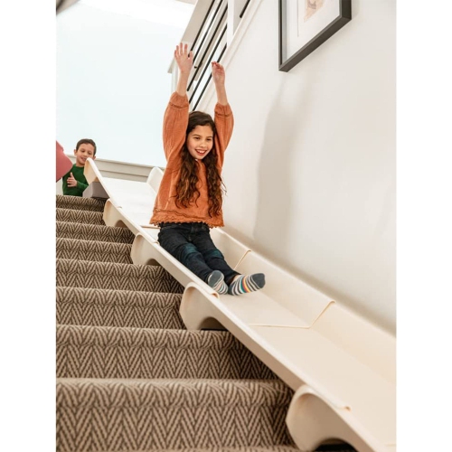 Stairslide Original Stair Mounted Kids Indoor Slide for 9 to 12 Stairs,