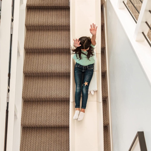 Stairslide Original Stair Mounted Kids Indoor Slide for 9 to 12 Stairs,