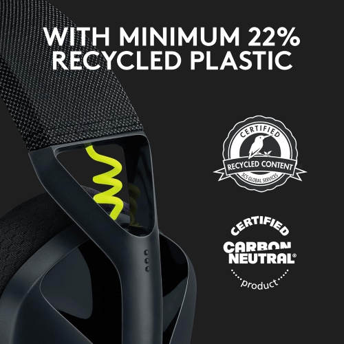 Logitech G435 LIGHTSPEED and Bluetooth Wireless Gaming Headset - Lightweight over-ear headphones, built-in mics, 18h battery, Dolby Atmos, PC, PS4,