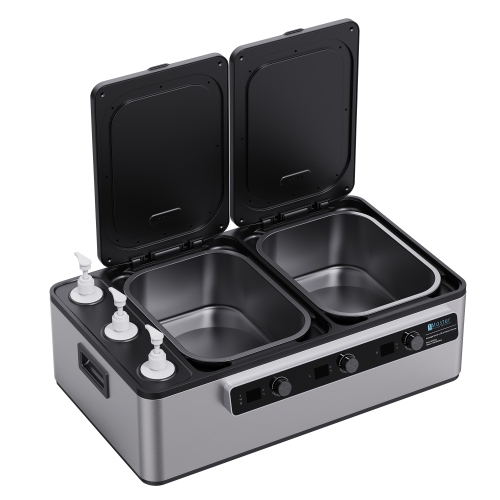 Master Massage Professional Electric 2 in 1 Massage Stone Heater/Steam Cooking Heater & 3 Bottle Massage Oil & Lotion &Gel Warmer-Digital