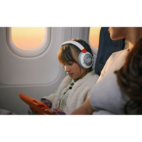 JBL Junior N470NC Over-Ear Noise Cancelling Bluetooth Kids Headphones - White