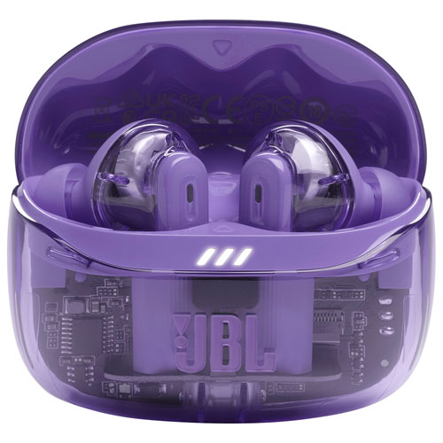 Écouteurs boutons 100 % sans fil à suppression du bruit Tune Beam 2 édition Ghost de JBL - Violet fantôme