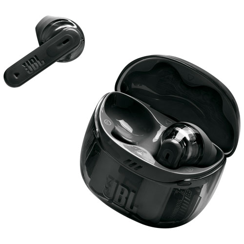 Écouteurs boutons 100 % sans fil à suppression du bruit Tune Flex 2 édition Ghost de JBL - Noir fantôme