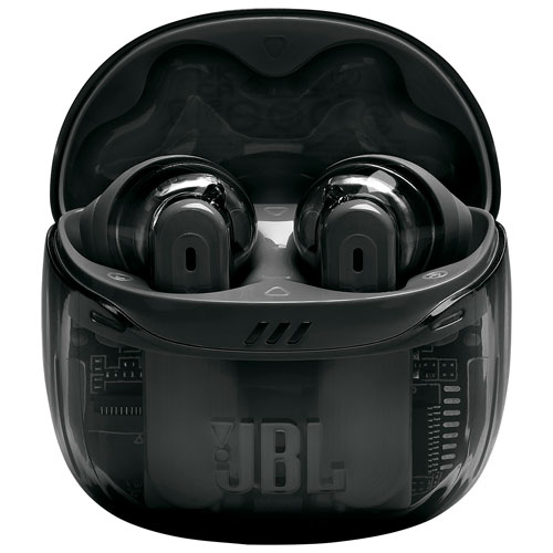 Écouteurs boutons 100 % sans fil à suppression du bruit Tune Flex 2 édition Ghost de JBL - Noir fantôme