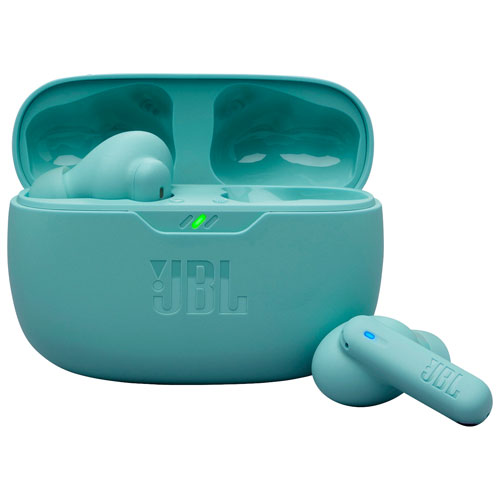 Écouteurs boutons 100 % sans fil à suppression du bruit Vibe Beam 2 de JBL - Bleu