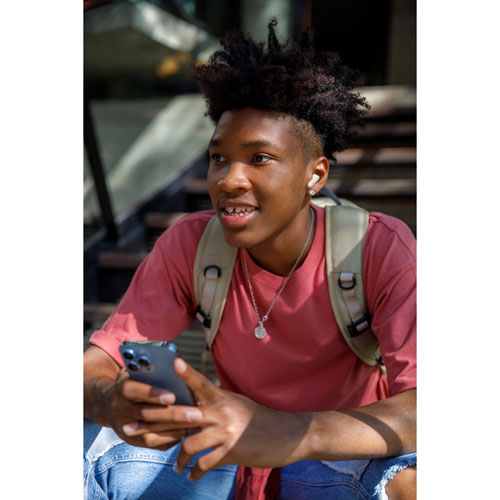 Écouteurs boutons 100 % sans fil à suppression du bruit Vibe Beam 2 de JBL - Blanc