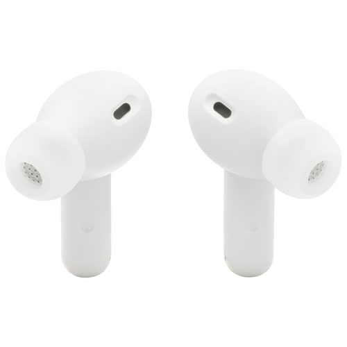 Écouteurs boutons 100 % sans fil à suppression du bruit Vibe Beam 2 de JBL - Blanc