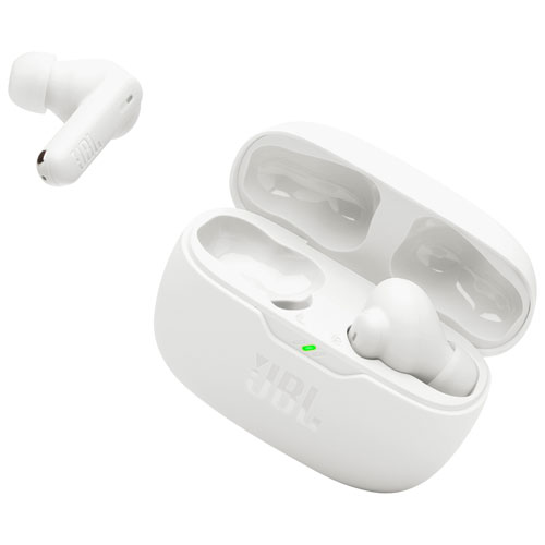Écouteurs boutons 100 % sans fil à suppression du bruit Vibe Beam 2 de JBL - Blanc