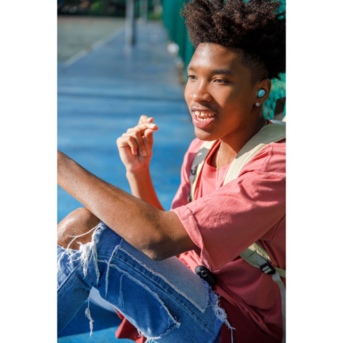 Écouteurs boutons 100 % sans fil à suppression du bruit Vibe Buds 2 de JBL - Bleu