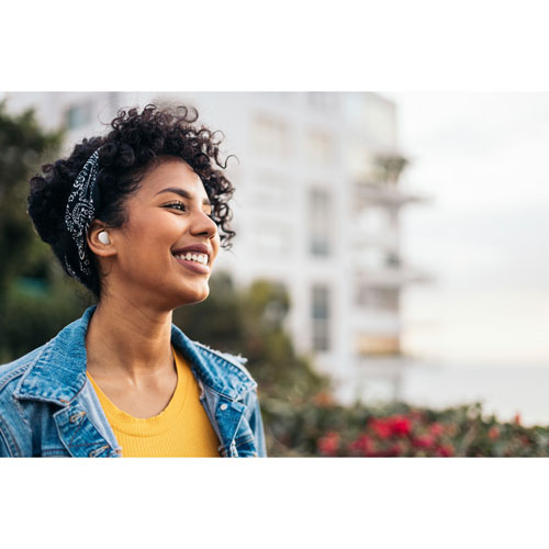 Écouteurs boutons 100 % sans fil à suppression du bruit Vibe Buds 2 de JBL - Blanc