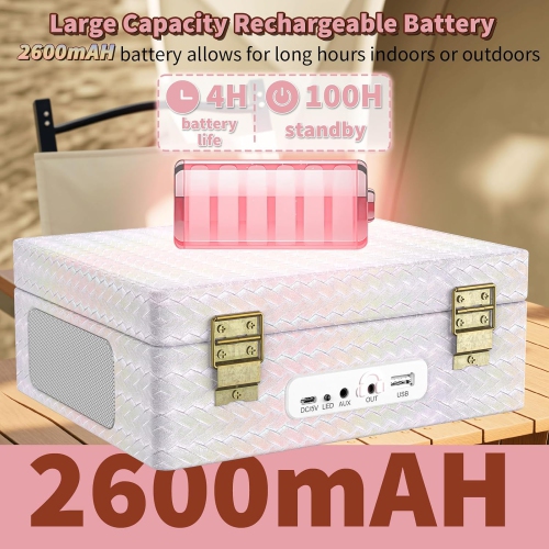 Portable CD Player,Bluetooth Speaker Desktop CD Player,Rechargeable CD Player with Bluetooth Input,USB Playback,AUX in,Headphone Jack,Remote