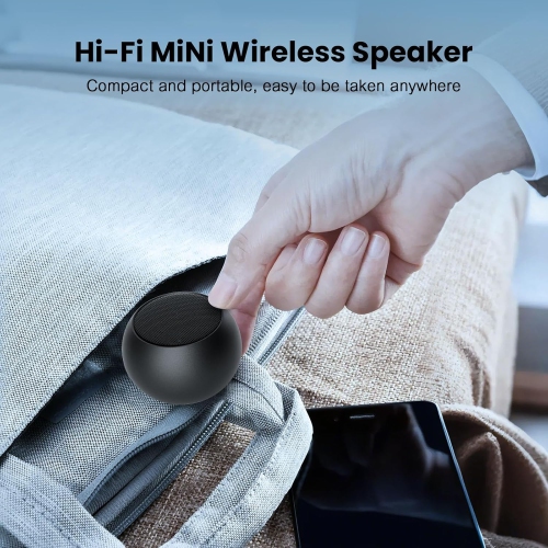 Small Speaker,Bluetooth Shower Speaker with Stereo Sound & Bass,Mini Wireless Speaker,Shower Speaker for Room Hiking Biking-Black