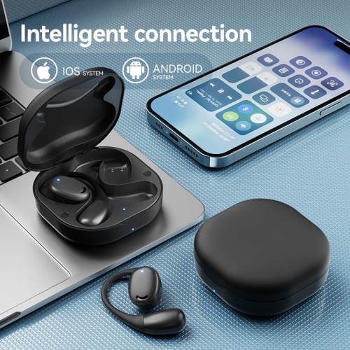 Écouteurs ouverts Écouteurs ouverts Écouteurs boutons sans fil Bluetooth Réduction du bruit Écouteurs sport - Noir