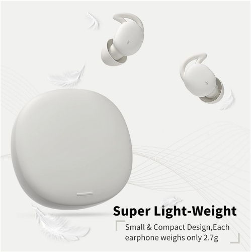 Mini Invisible Sleeping Earphones Bluetooth In-ear Headphones Wireless Bluetooth Sleeping Earbuds Headsets-White