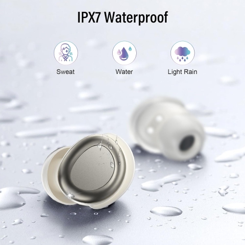 Sleep Earbuds Bluetooth In-Ear Headphones,Mini Sleep Headphones for Side Sleepers,Small Earphones with Charging Case,Clear Calls Earphones-Beige