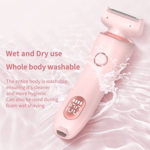 Double Head Women Hair Shaver,2 in 1 Portable Electric Hair Shaver,Electric Bikini Line Shaver for Women,Wet & Dry Use,for Armpit,Private