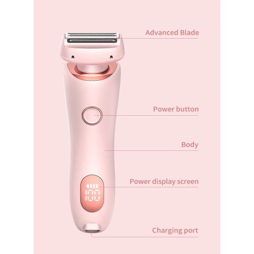 Double Head Women Hair Shaver,2 in 1 Portable Electric Hair Shaver,Electric Bikini Line Shaver for Women,Wet & Dry Use,for Armpit,Private