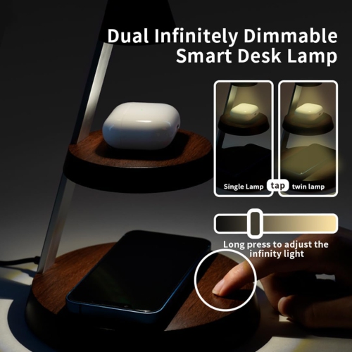 Magnetic Wireless Charger 3 in 1 Tower Standing Upright Double Layer Night Light High-power Convenient