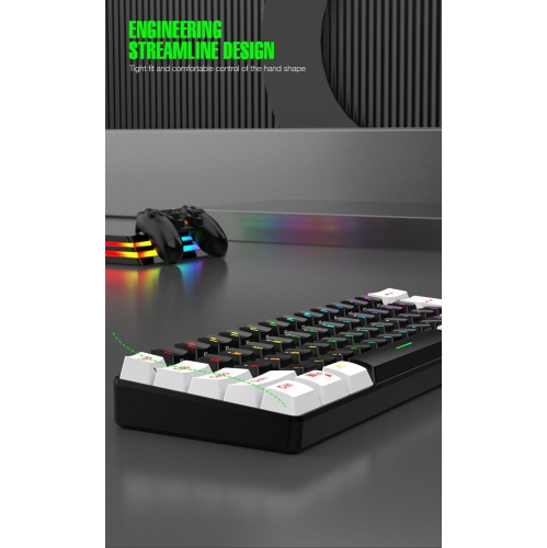 60% wired Gaming keyboard, RGB backlit ultra-small keyboard, waterproof portable, computer/MAC game keyboard