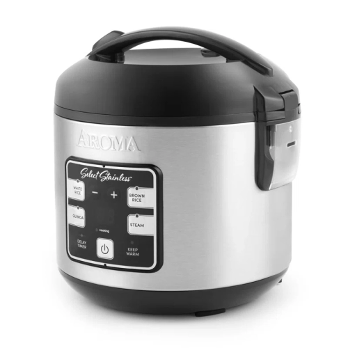 Aroma Select 4-Cup Stainless Rice Cooker & Multicooker, 2 Qt