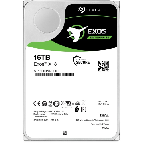 Image 1 de 3.. 000&nbsp;J – 16&nbsp;To 7200&nbsp;tr/min SATA EXOS X18 HDD 512E/4KNSATA SED, 256&nbsp;Mo 3,5
