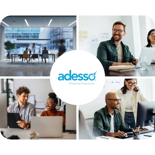 Adesso EasyTouch 445 Keyboard with Copilot Hotkey, Built-in Touchpad, Scroll Wheel, Multimedia & Internet Hotkeys for Windows/Mac/Android