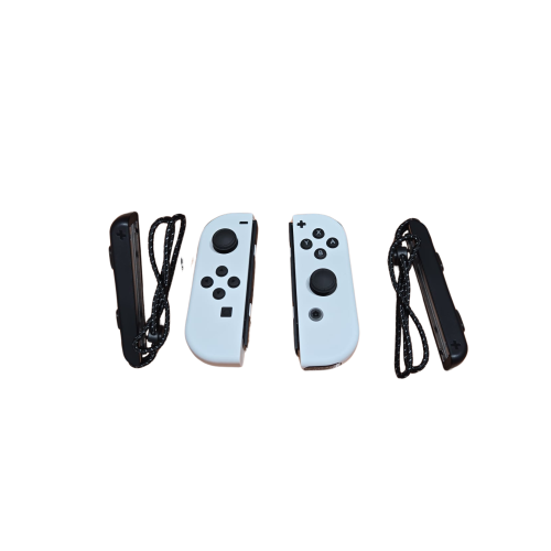 Refurbished Official Nintendo Switch Left and Right Joy-Con Controllers with Straps - White