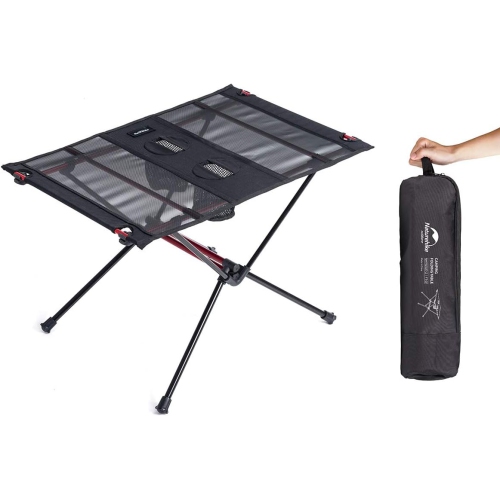 PetginHome Folding Portable Camping Table, Lightweight Small Folding Roll- up Table with Carry Bag for BBQ, Picnic, Beach, Camping