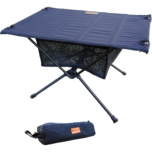 PetginHome Backpacking Table with Storage Mesh for Camping Gear, Hiking Table and Mountaineering Table, Camp Table