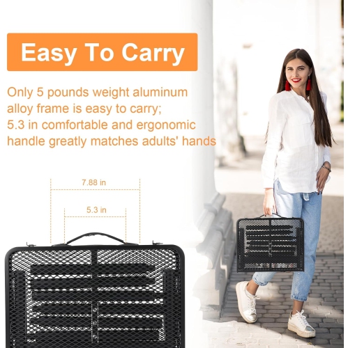 Petite table pliante de 2 pi Table de camping pliable Table de barbecue Table de pique-nique Portable Mesh 4 Hauteur réglable pour pique-nique, plage
