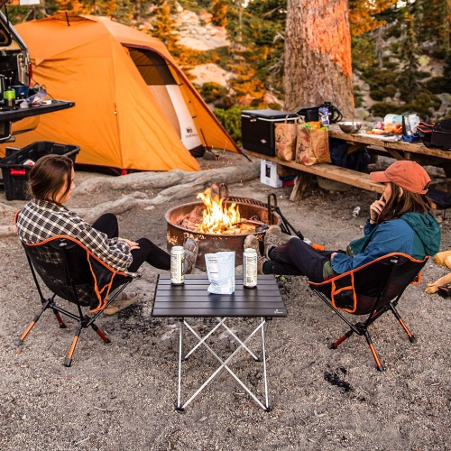 Table pliante de camping PetginHome, table d'appoint compacte en aluminium léger pour barbecue de pique-nique de camping, petit