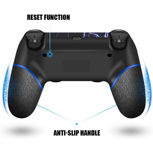 Wireless Controller for PS4, Custom Design V2 Gamepad Joystick for PS4 with Non-Slip Grip of Both Sides and 3.5mm Audio Jack