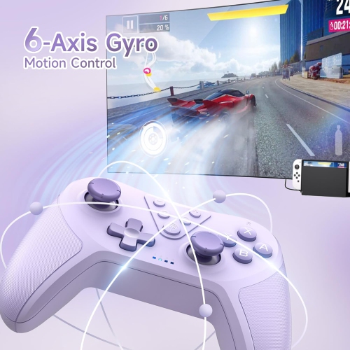 Switch Controller, Switch Remote Gamepad with Joystick, Wireless Pro Controller for Switch/Switch Lite/Switch OLED, Adjustable Turbo Vibration,