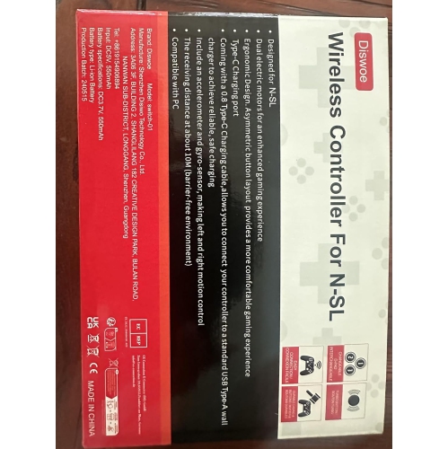 Controller for Switch, Wireless Pro Controller for Switch/Switch Lite/Switch OLED, Remote Gamepad with Joystick, Ergonomic Non-Slip, Adjustable Turbo