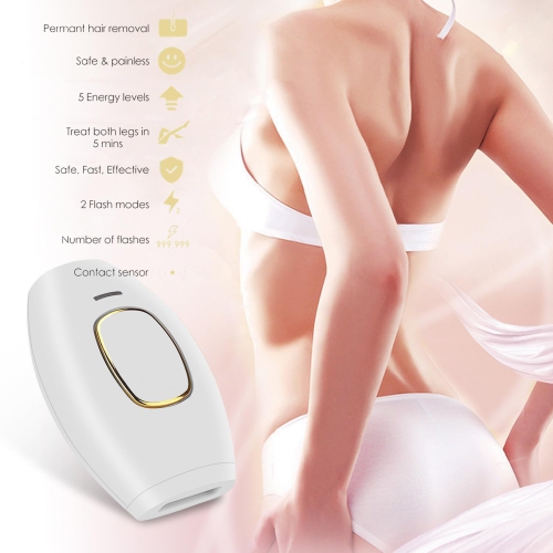 IPL Laser Hair Removal Device,USB Painless Home Hair Removal Device for Face Legs and Body-White