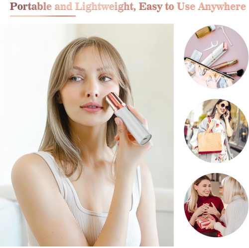 Facial Hair Remover for Women,Face Hair Trimmer,Rechargeable Women Facial Shaver,Painless Lady Shavers for Face Hair,Upper Lips,Bikini Line,Body-White
