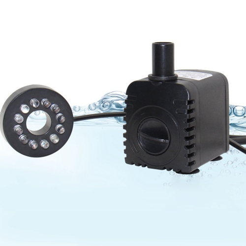 Submersible Pump 8W 600LPH IP68 Ultra Quiet Fountain Water Pump with Colorful LED Light for Pond Aquarium Fish Tank US Plug 110V