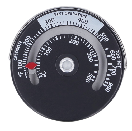 Image 1 de 8.. Thermomètre magnétique pour cuisinière 0‑500 ℃ Plaque rotative en alliage d'aluminium Grande précision Thermomètre pour foyer