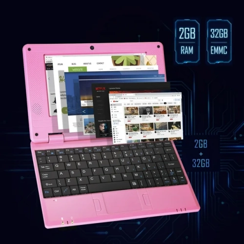 Laptop Computer(7 inch), Quad Core Powered by Android 12.0, Netbook Computer with WiFi, Webcam and Bluetooth, Mini Laptop with Bag, Mouse, and Mouse