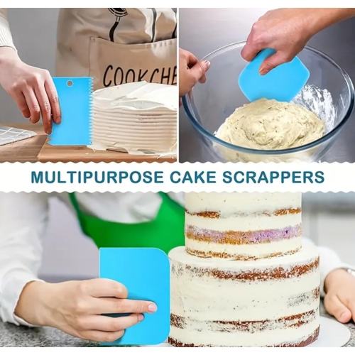 SET OF 55 kinds of piping tips, 50 piping bags, 3 kinds of cake scrapers, etc., with storage box. Creative production of cream cakes, cookies,