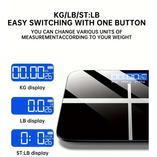 High-precision Weight Scale With LED High-definition Display Screen And Temperature Display, Ultra Wide Platform,.